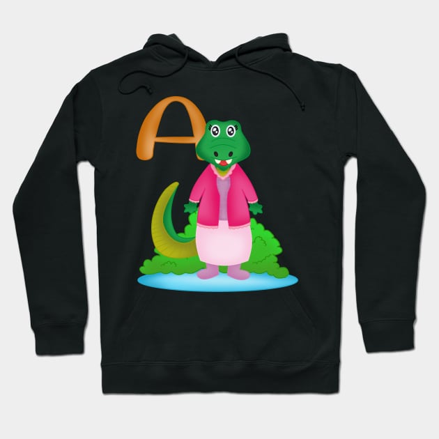 A is for Alligator Hoodie by LoraineLoves